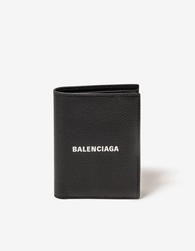 Balenciaga Black Logo Billfold Wallet