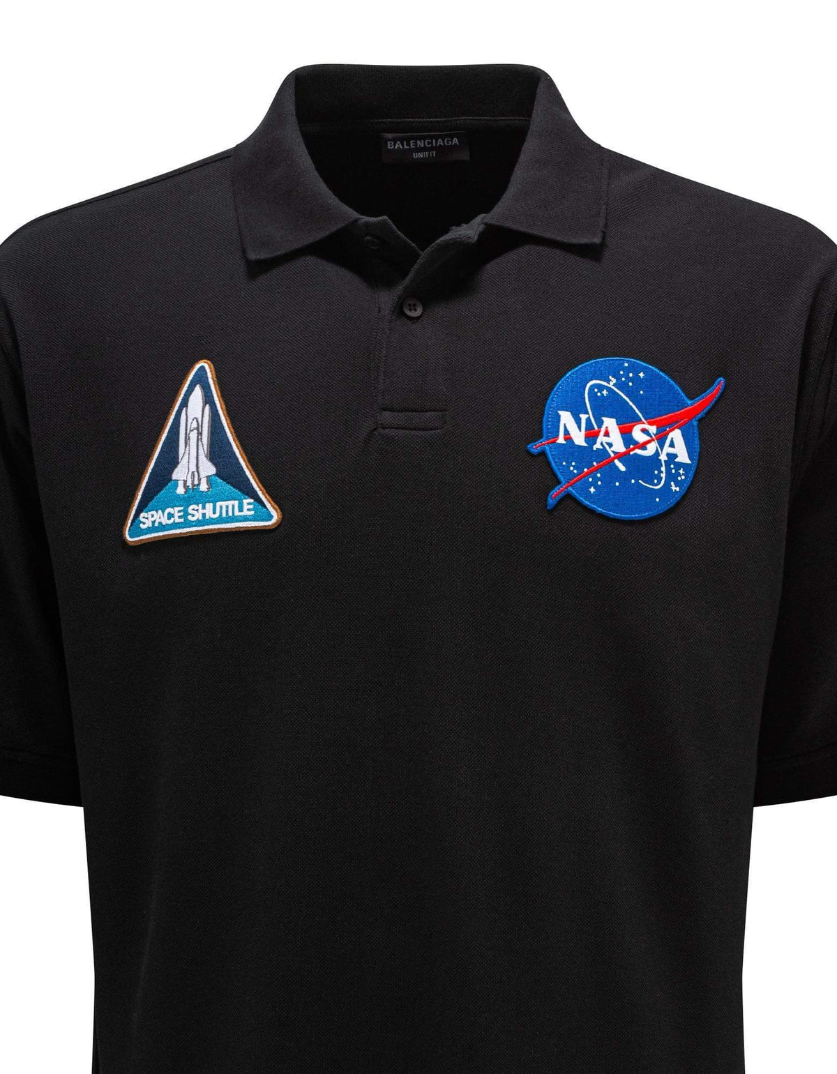 Balenciaga Black NASA Polo T-Shirt