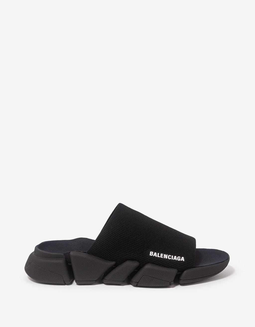 Balenciaga Black Speed 2.0 Slide Sandals