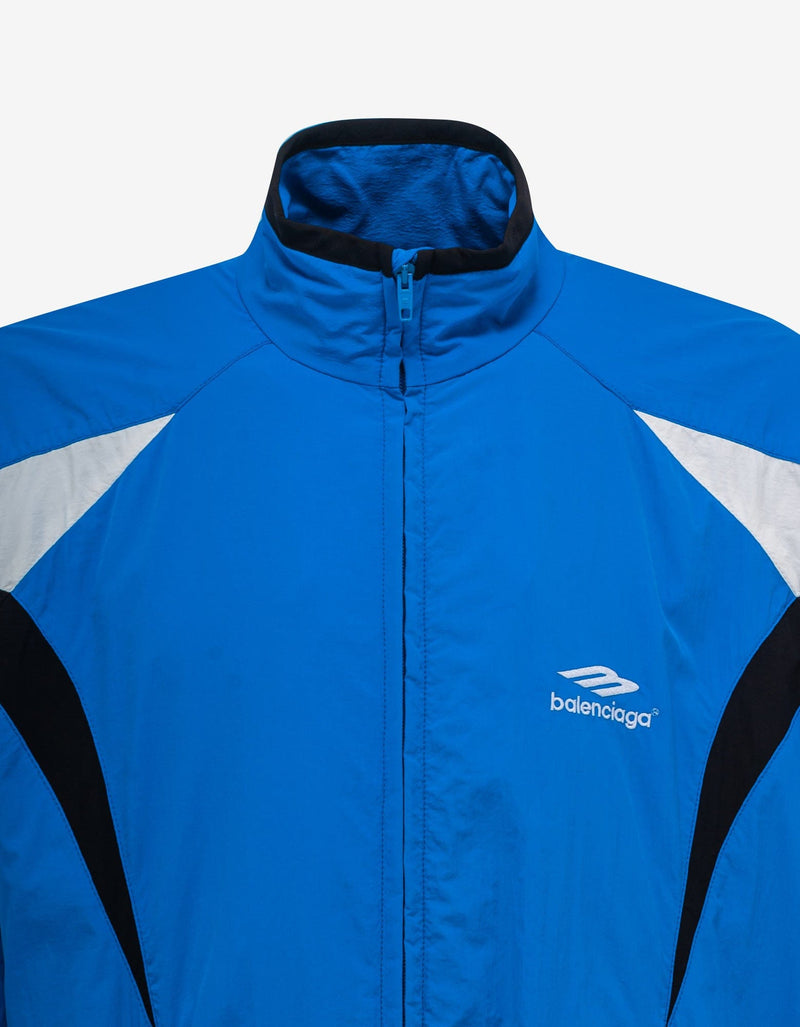 Balenciaga Blue 3B Sports Icon Tracksuit Jacket