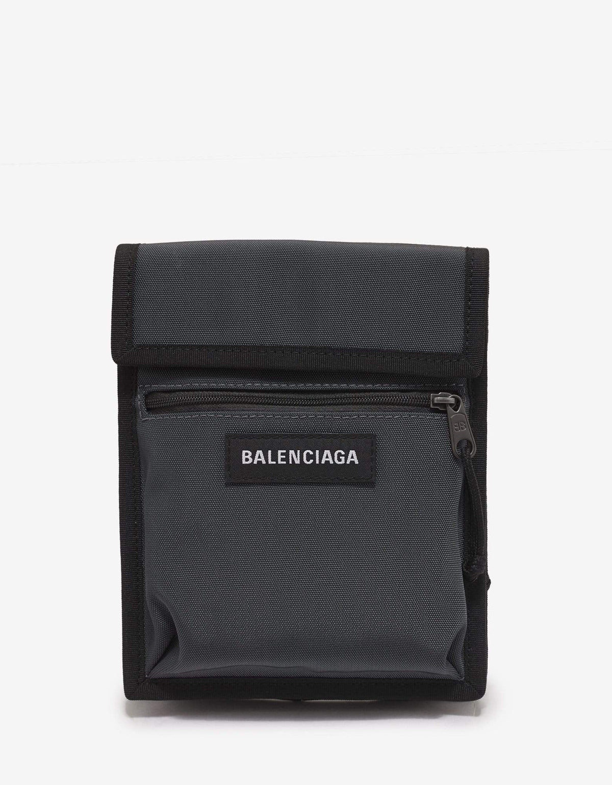 Balenciaga Grey Explorer Pouch Bag