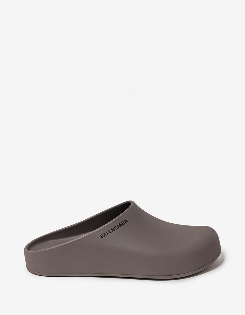 Balenciaga Medium Grey Mule Slide Sandals