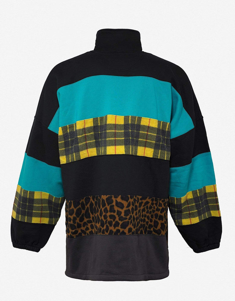Balenciaga Multi-Panel Fleece & Felt Sweatshirt