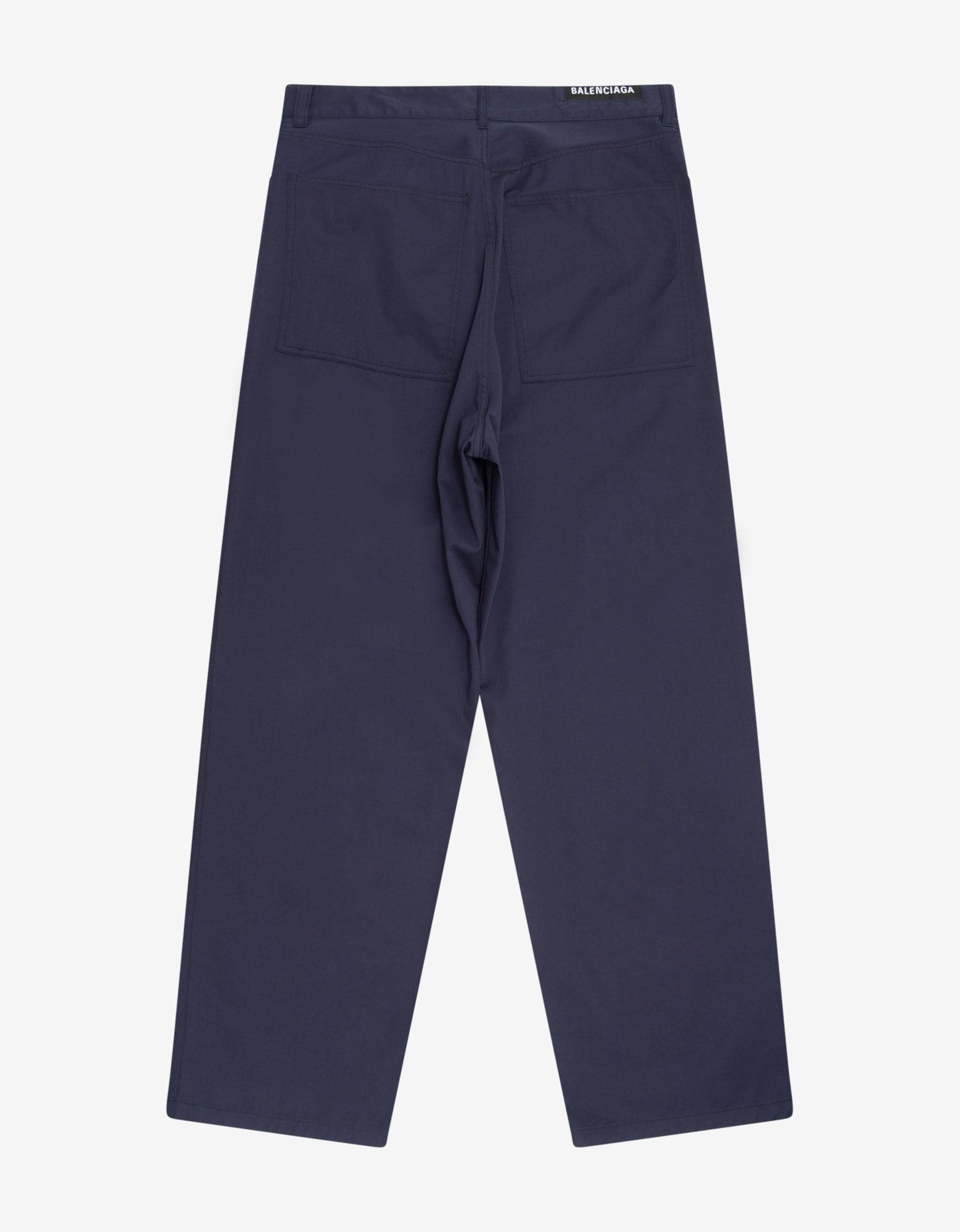 Balenciaga Navy Blue Baggy Chino Trousers – ZOOFASHIONS.COM