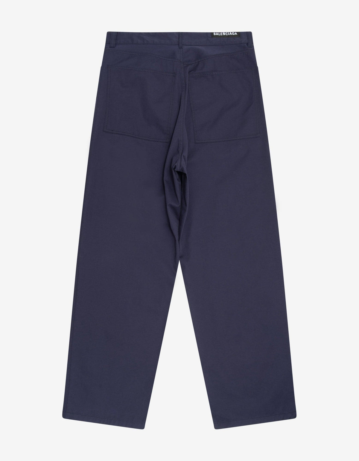 Balenciaga Navy Blue Baggy Chino Trousers