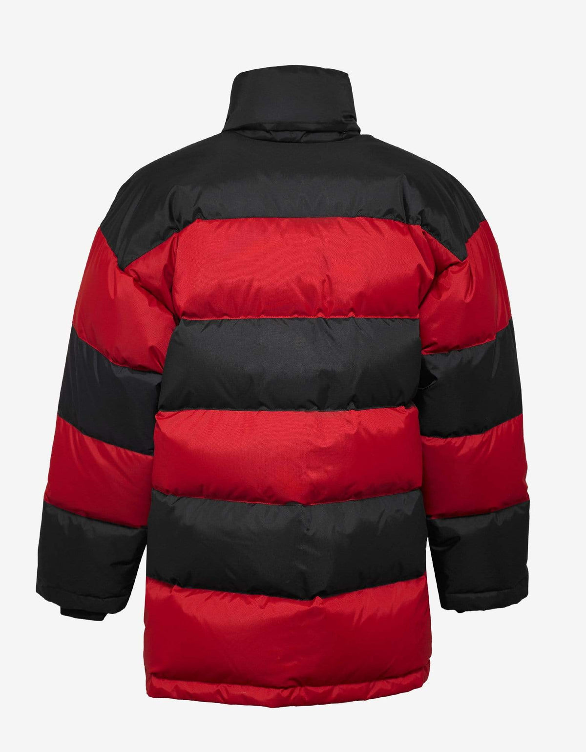 Balenciaga Red & Black Stripe Down Coat