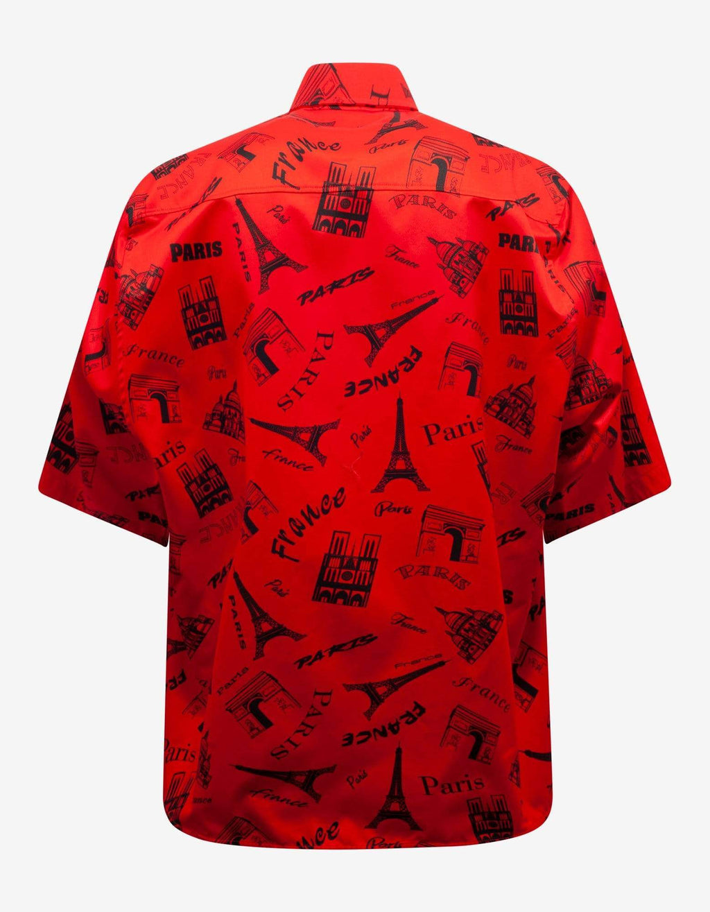 Balenciaga Red Tourist Print Square Back Shirt