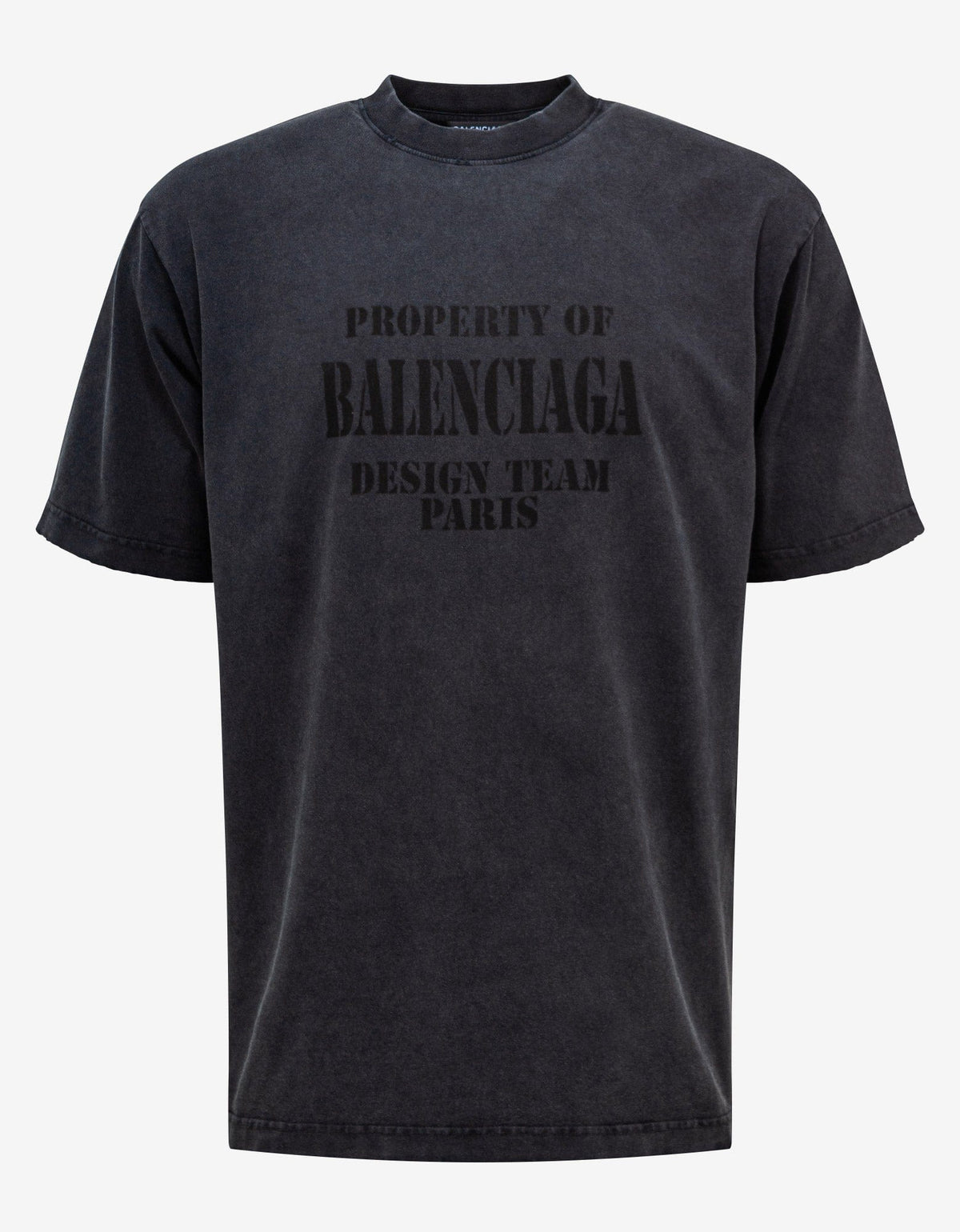 Balenciaga Wash Black Logo Large Fit T-Shirt