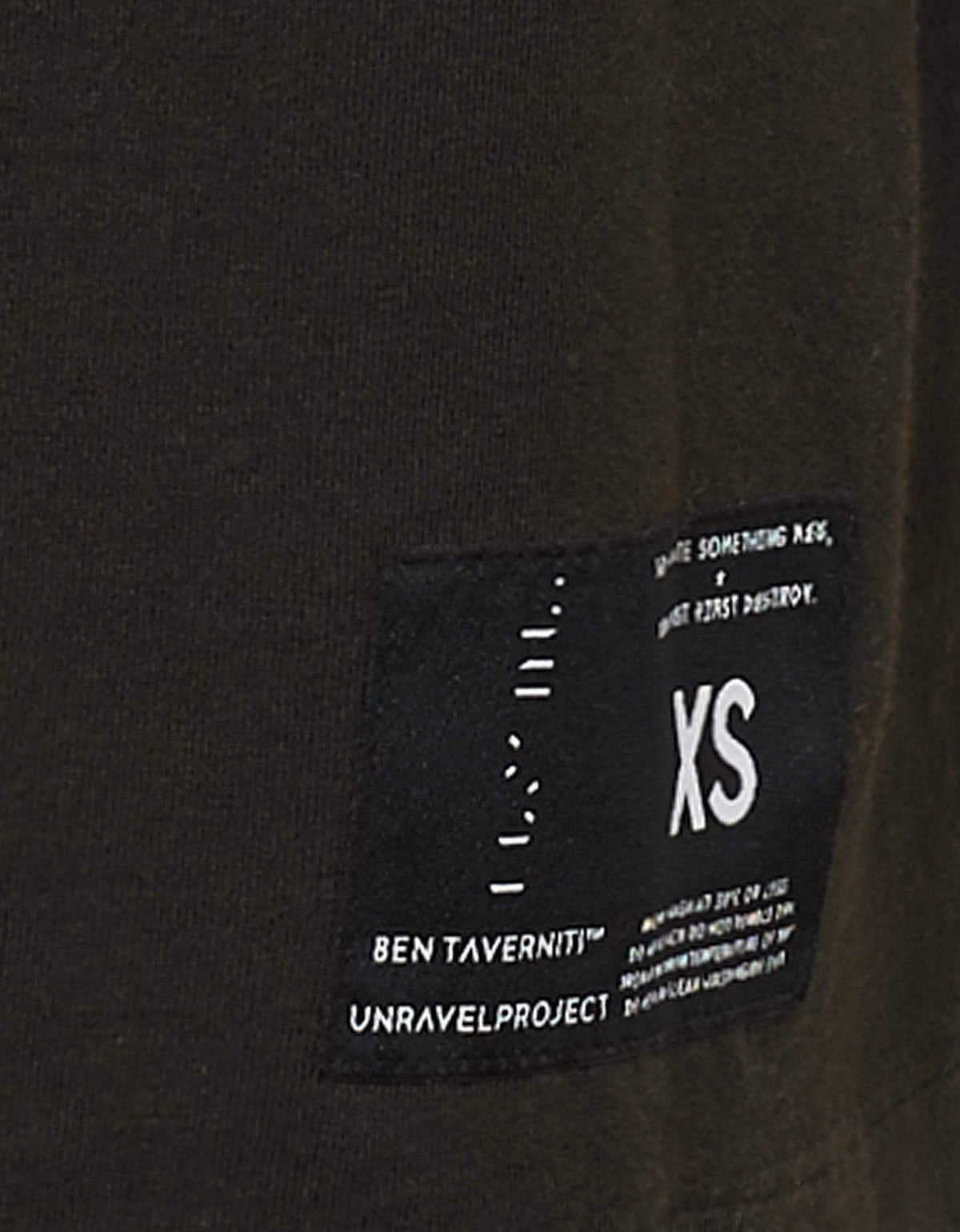 Ben Taverniti Unravel Project Brown Tattoo Print Oversized Skate T-Shirt