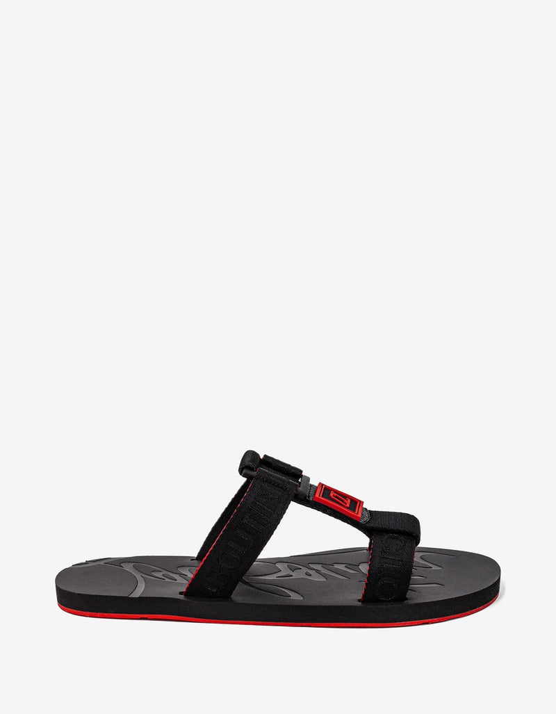 Christian Louboutin Black Surf Sandals