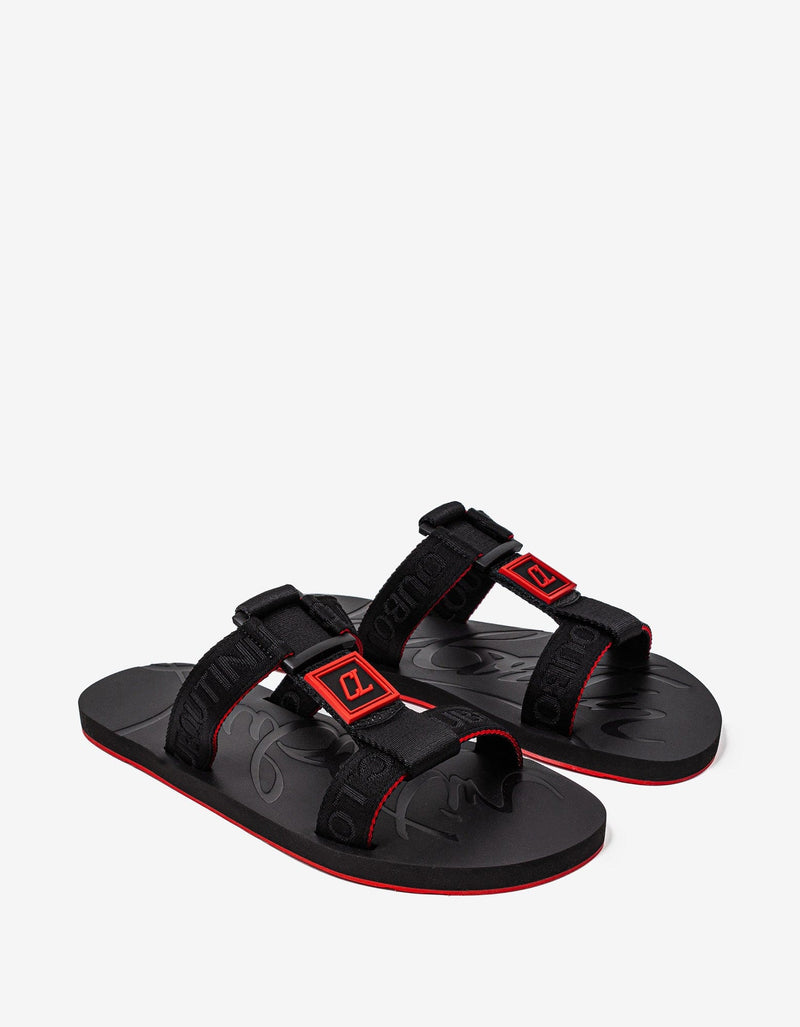 Christian Louboutin Black Surf Sandals