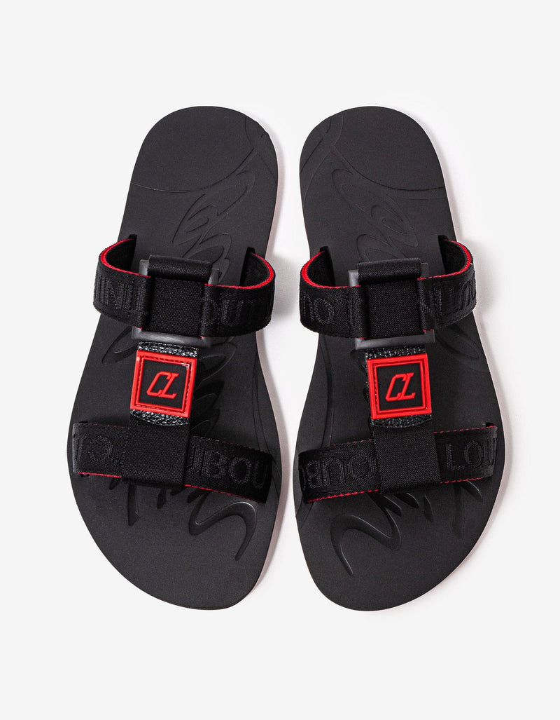 Christian Louboutin Black Surf Sandals -