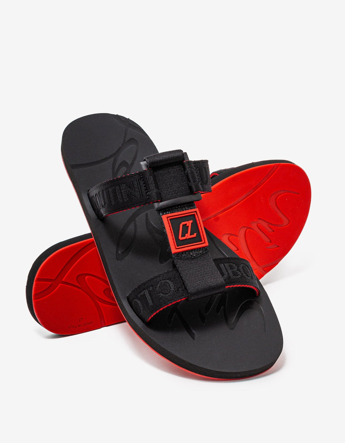 Christian Louboutin Black Surf Sandals -