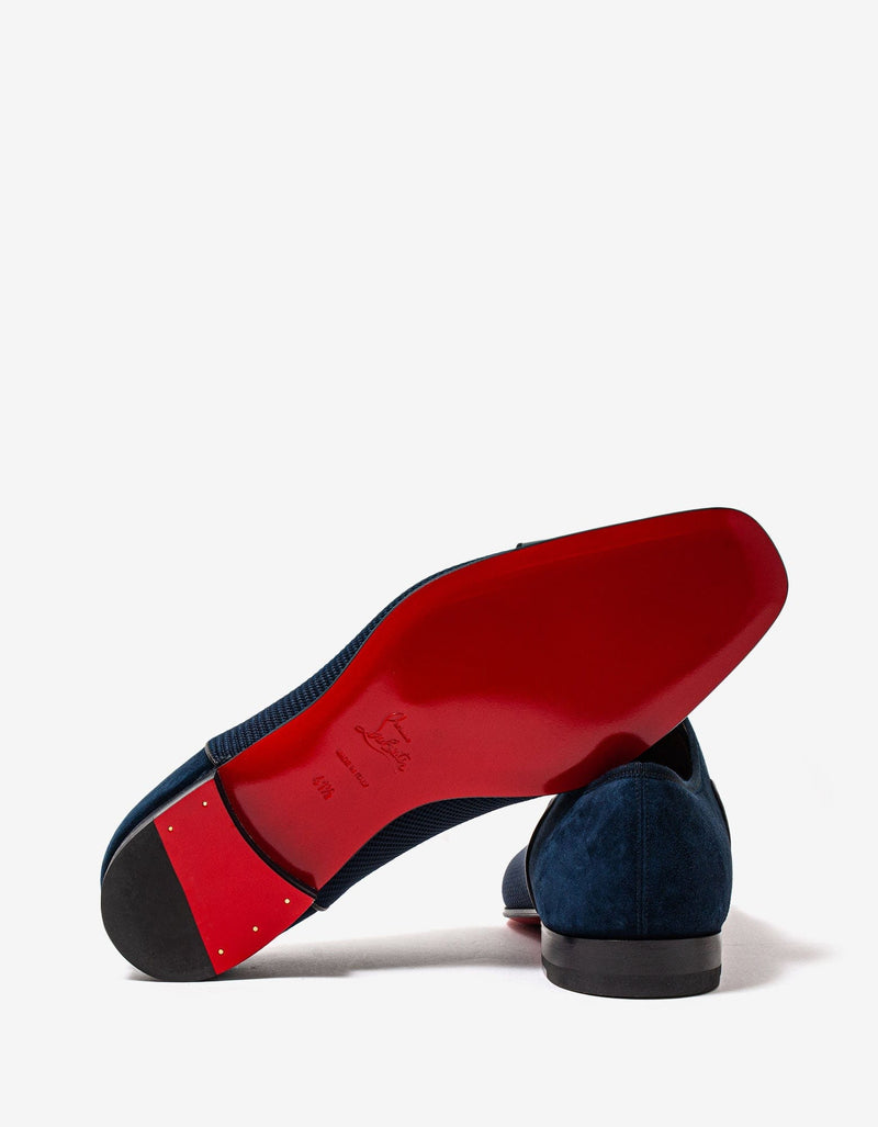 Christian Louboutin Blue & Black Greggo Orlato Flat Oxford Shoes