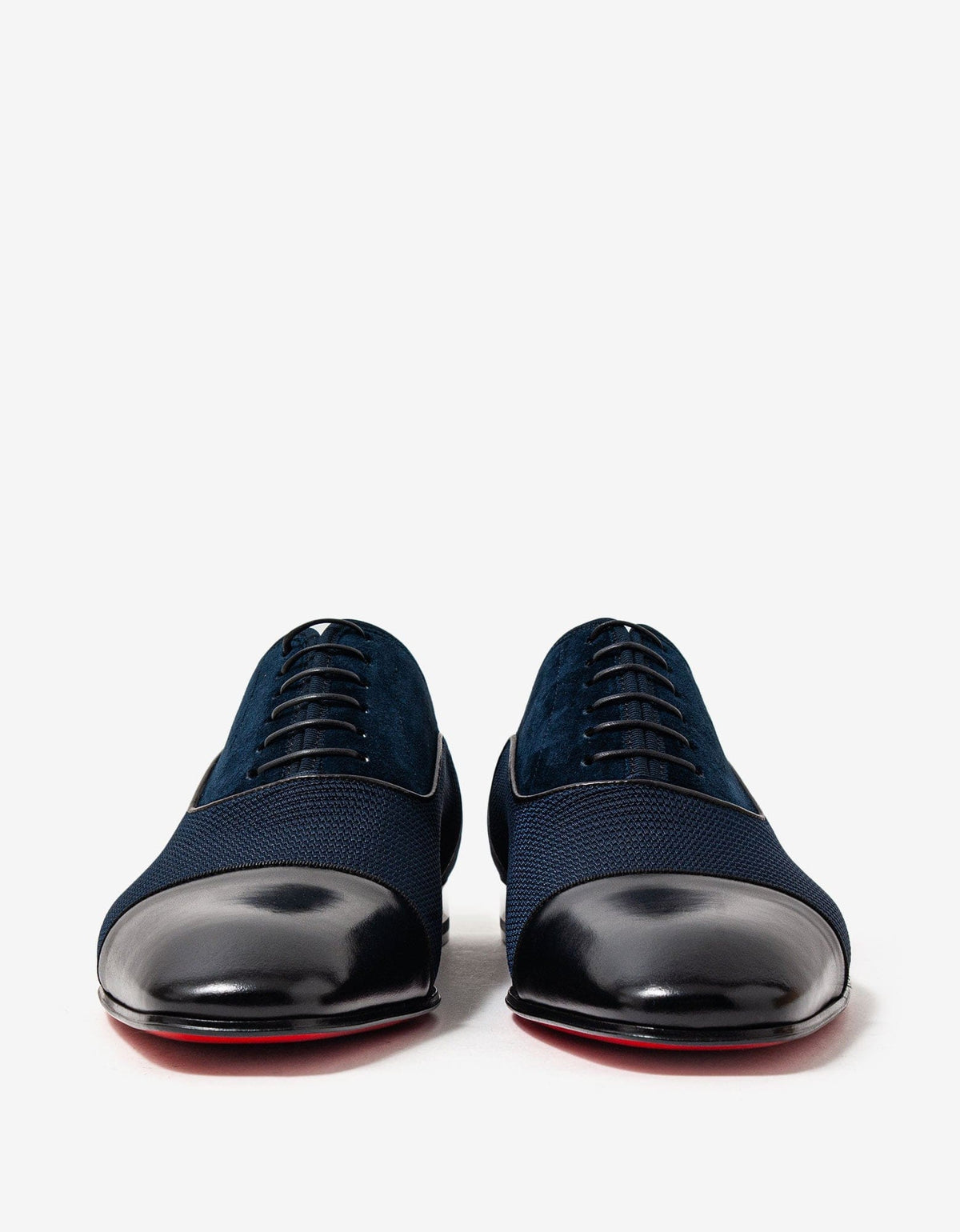 Christian Louboutin Blue & Black Greggo Orlato Flat Oxford Shoes -