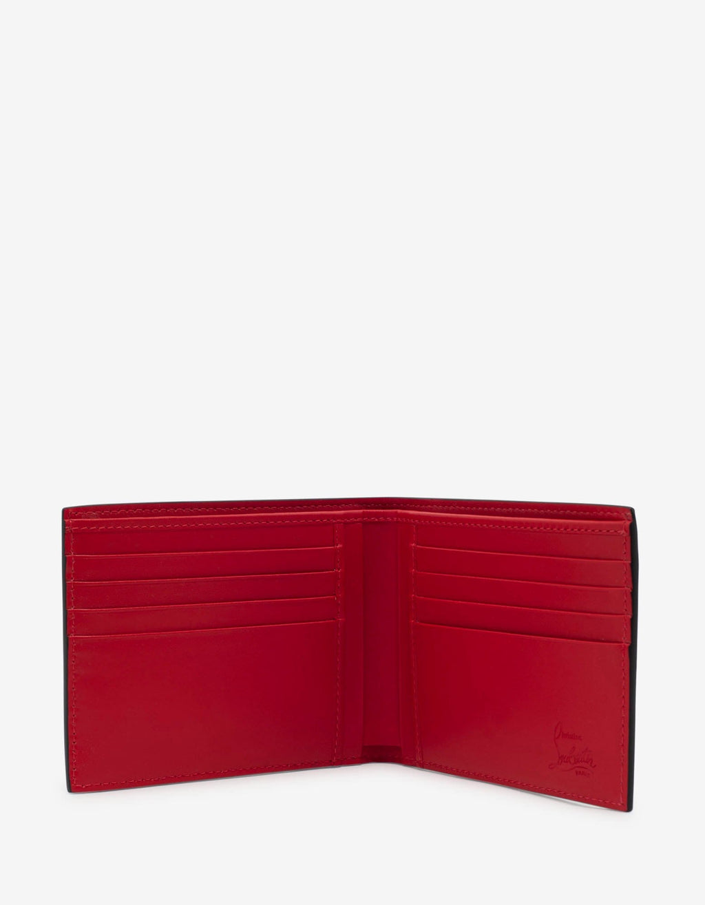 Christian Louboutin Coolcard Sneakers Sole Black & Red Billfold Wallet