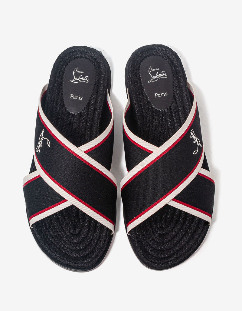 Christian Louboutin Hot Cross Black Sandals