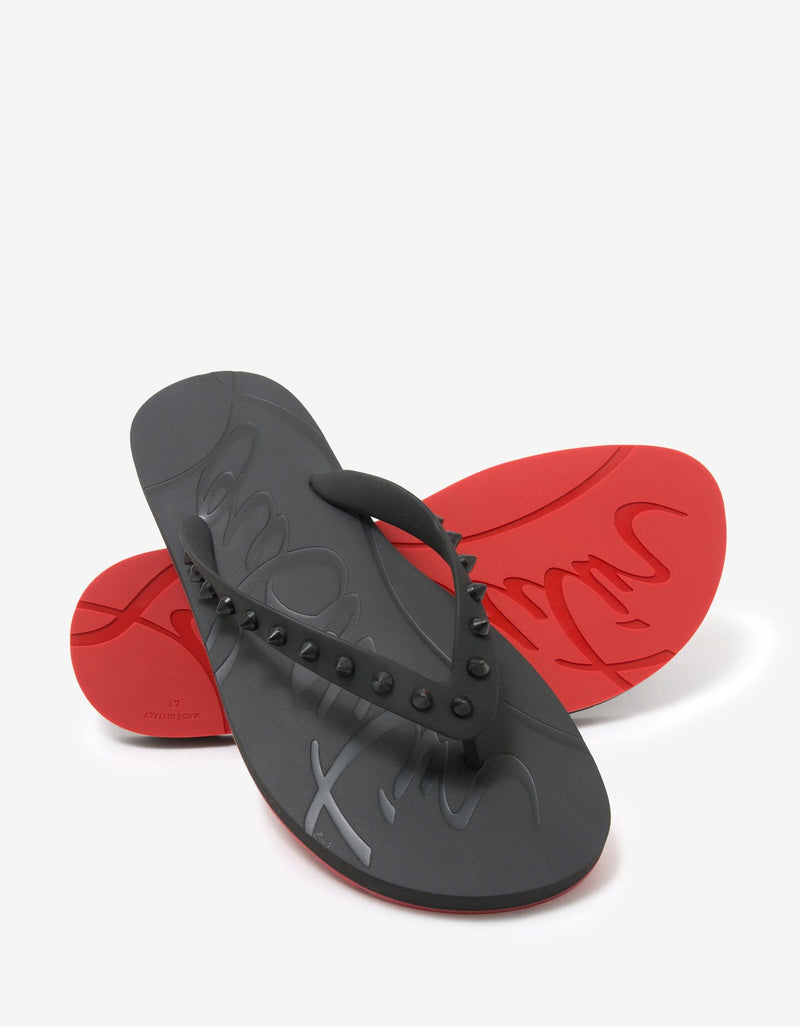 Christian Louboutin Loubi Flip Black Sandals
