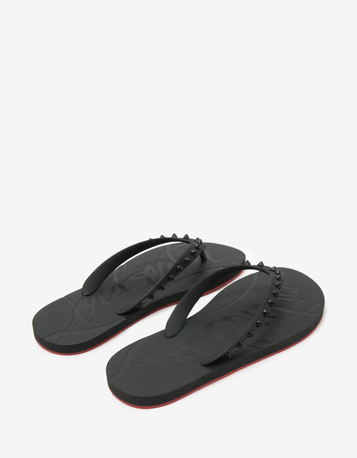 Christian Louboutin Loubi Flip Black Sandals