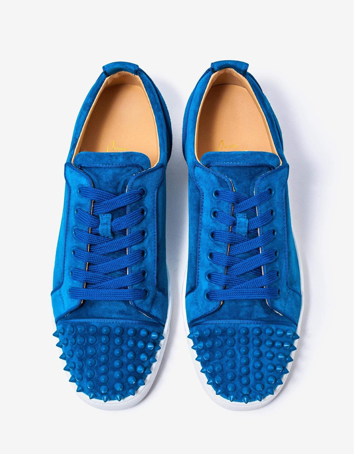 Christian Louboutin Louis Junior Spikes Cap-toe Suede Sneakers In Rosy/rosy  Mat
