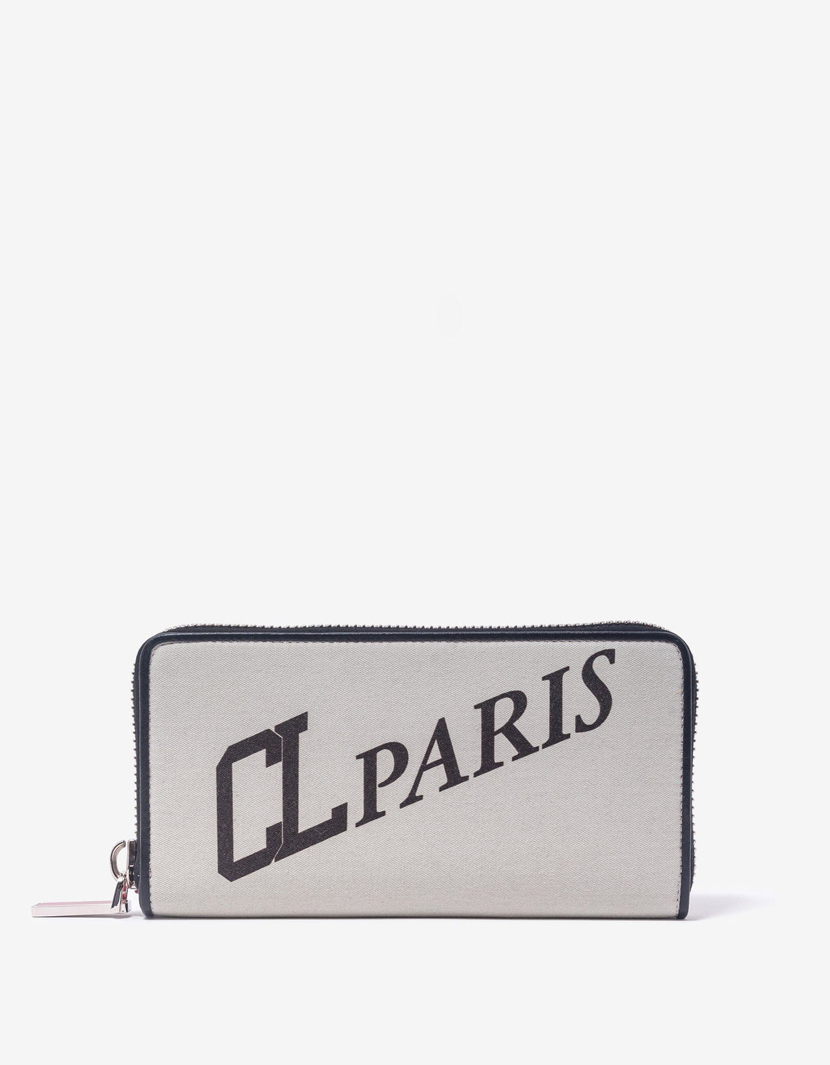 Christian Louboutin Panettone Gabardine CL Paris Grey Wallet