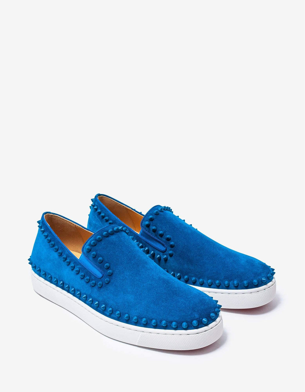 Christian Louboutin Christian Louboutin Pik Boat Blue Suede Leather Trainers