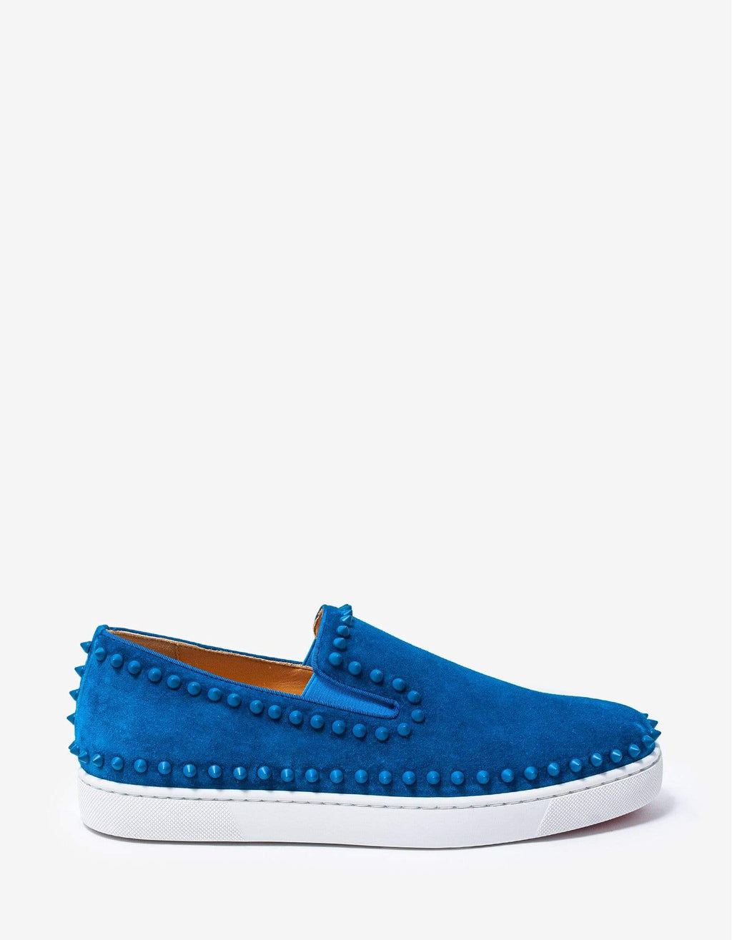 Christian Louboutin Pik Boat Blue Suede Leather Trainers