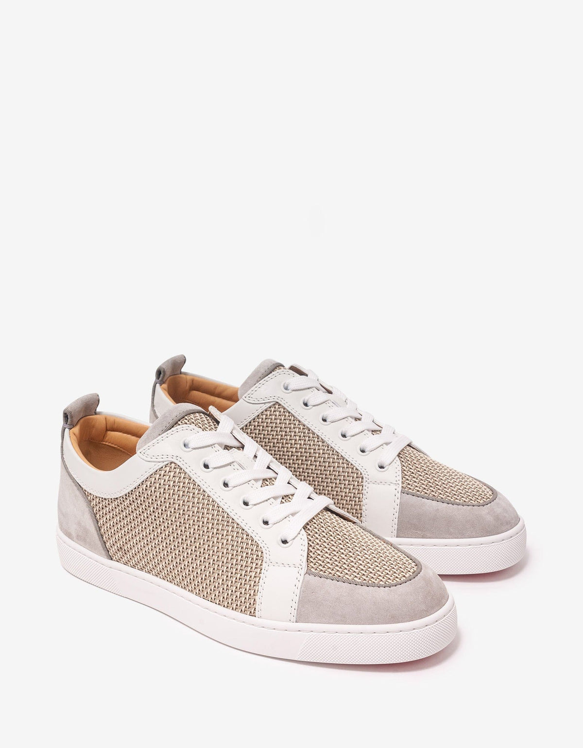 Christian Louboutin Rantulow Grey & Champagne Trainers -