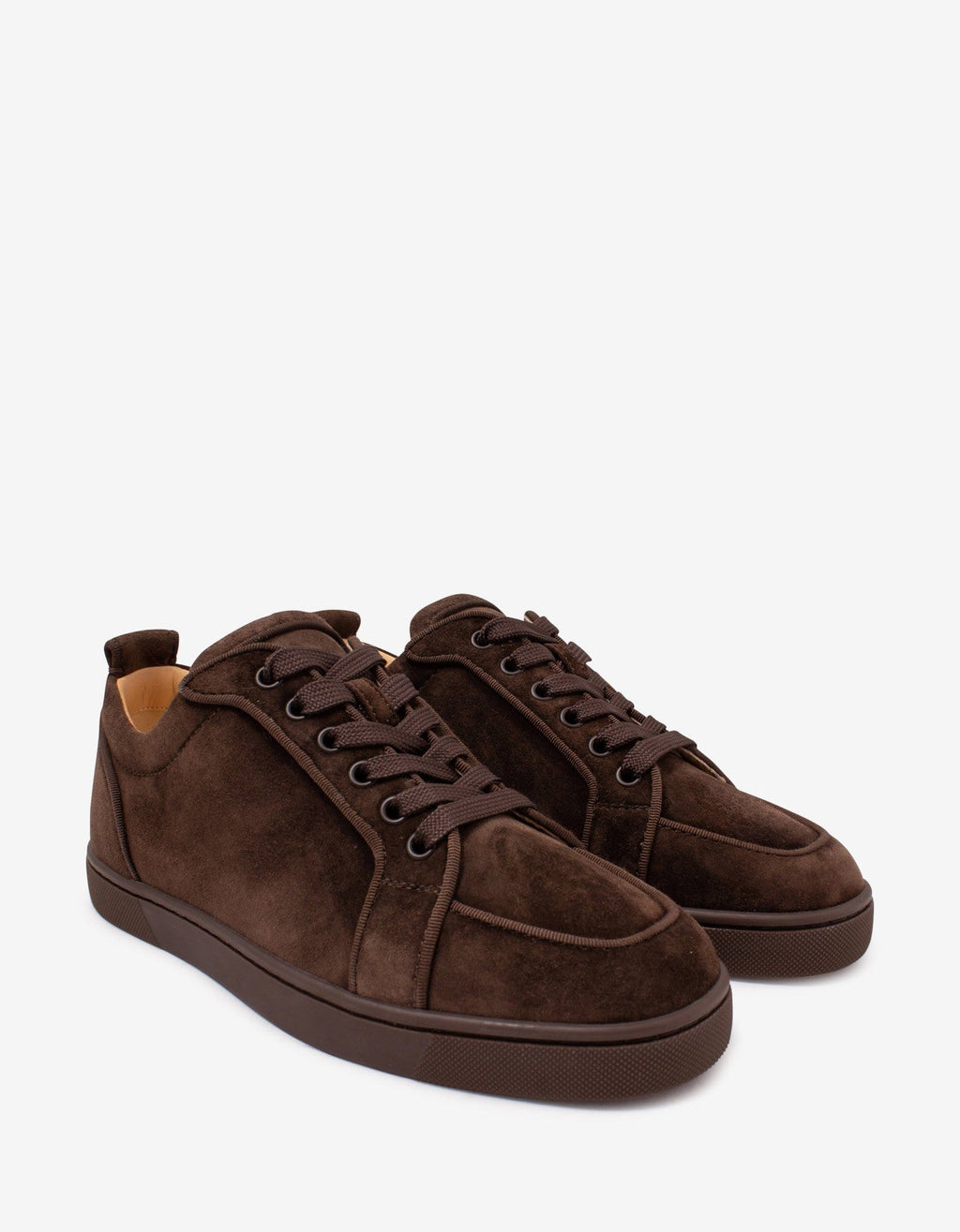 Christian Louboutin Christian Louboutin Rantulow Orlato Brown Suede Leather Trainers