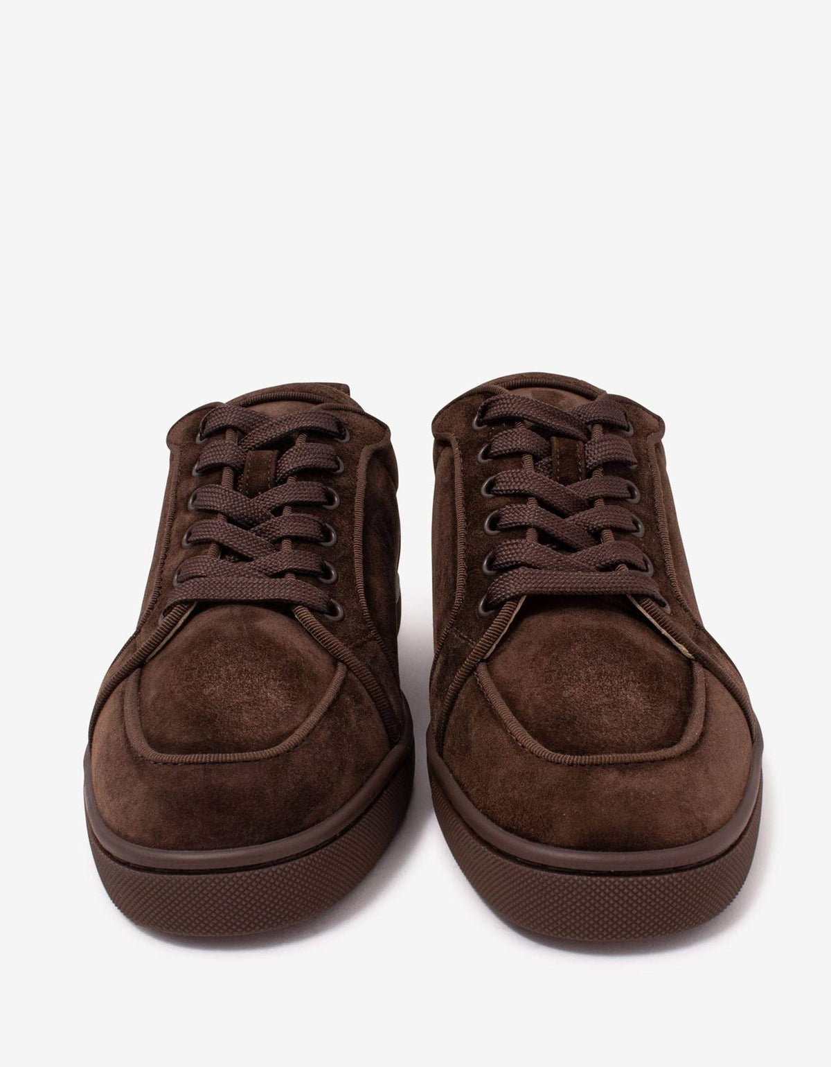 Christian Louboutin Rantulow Orlato Brown Suede Leather Trainers -