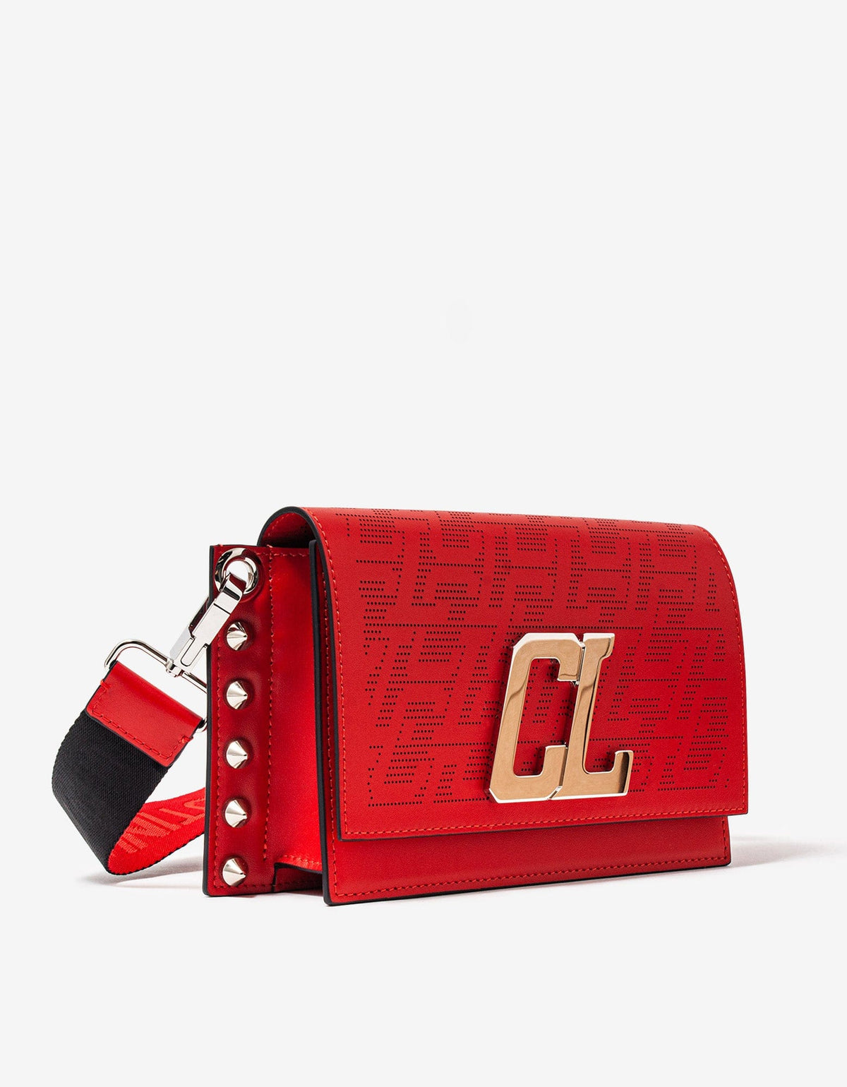 Christian Louboutin Red Wallstrap Techno CL Messenger Bag