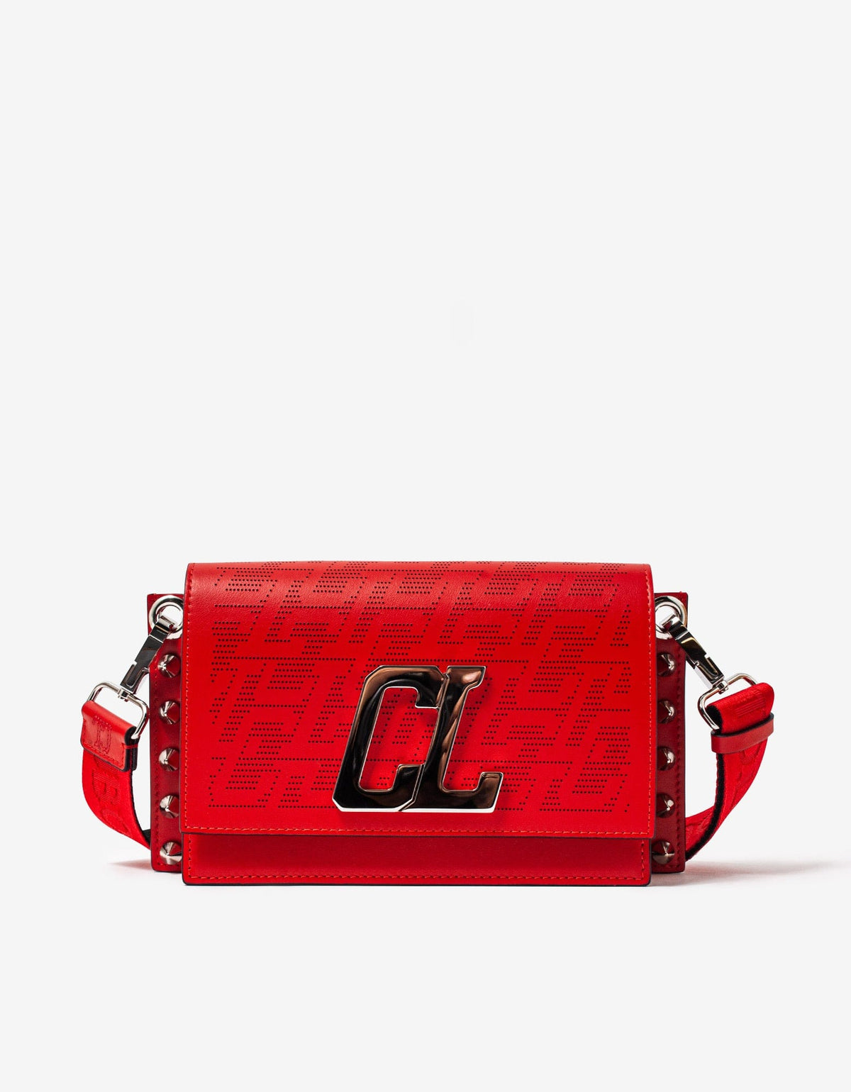 Christian Louboutin Red Wallstrap Techno CL Messenger Bag