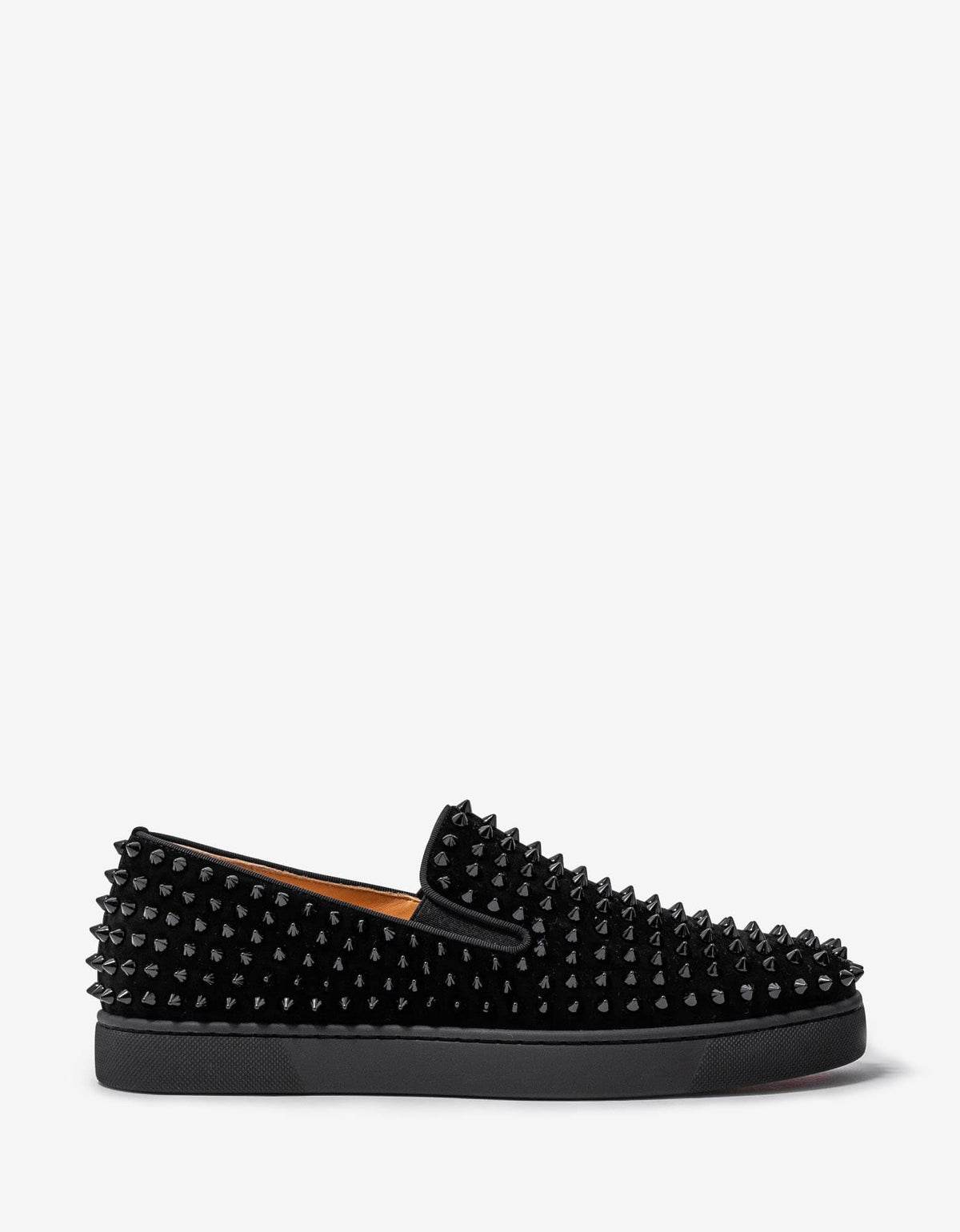 Christian Louboutin Roller-Boat Black Suede Trainers -