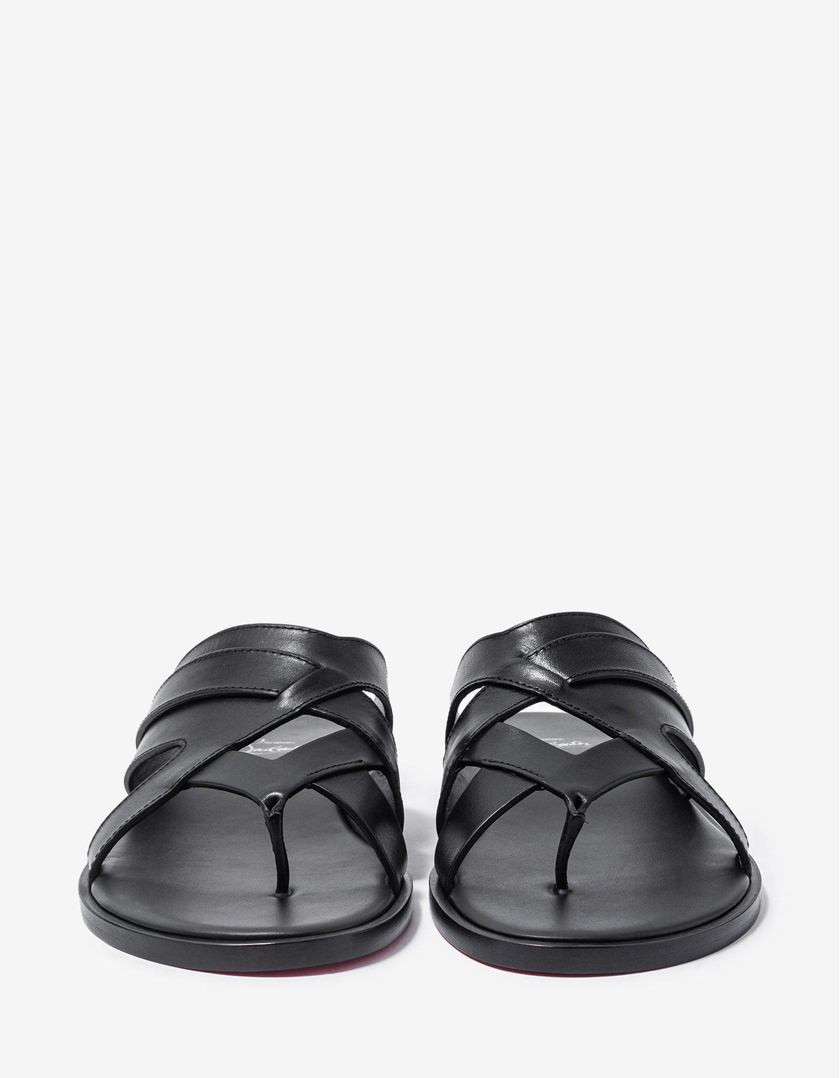 Christian Louboutin Sinouhe Black Leather Sandals