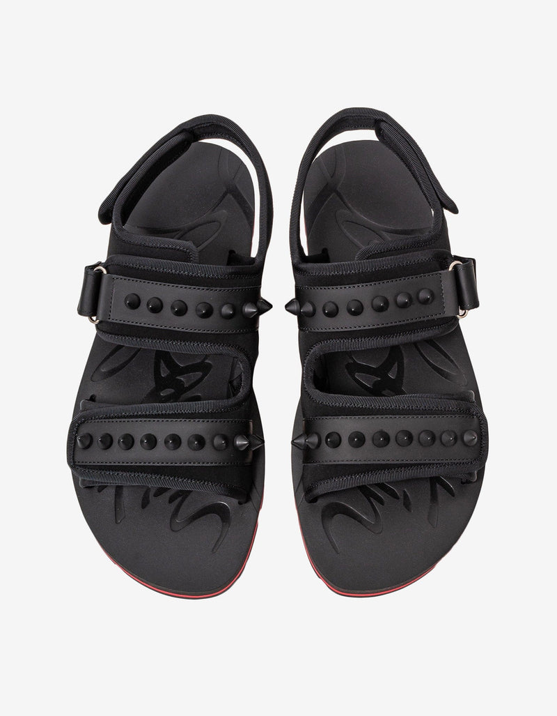 Christian Louboutin Siwa Flat Black Sandals -