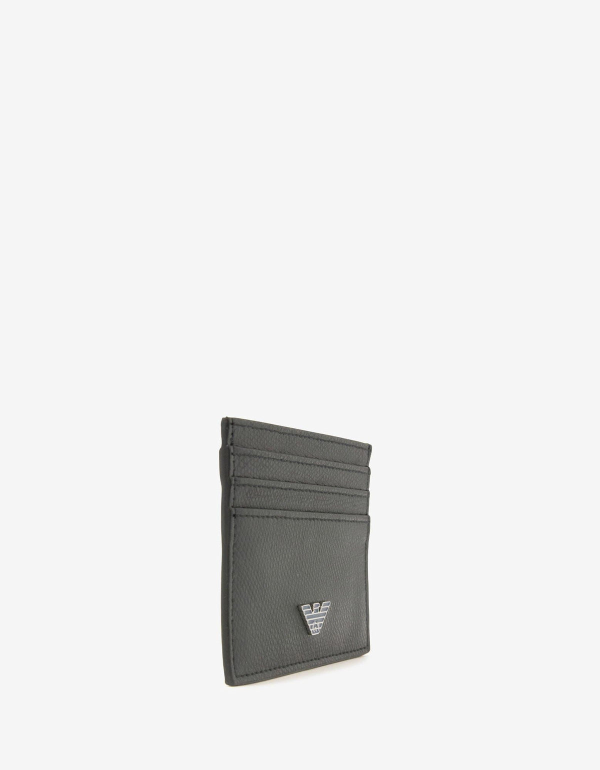 Emporio Armani Black & Blue Leather Card Holder