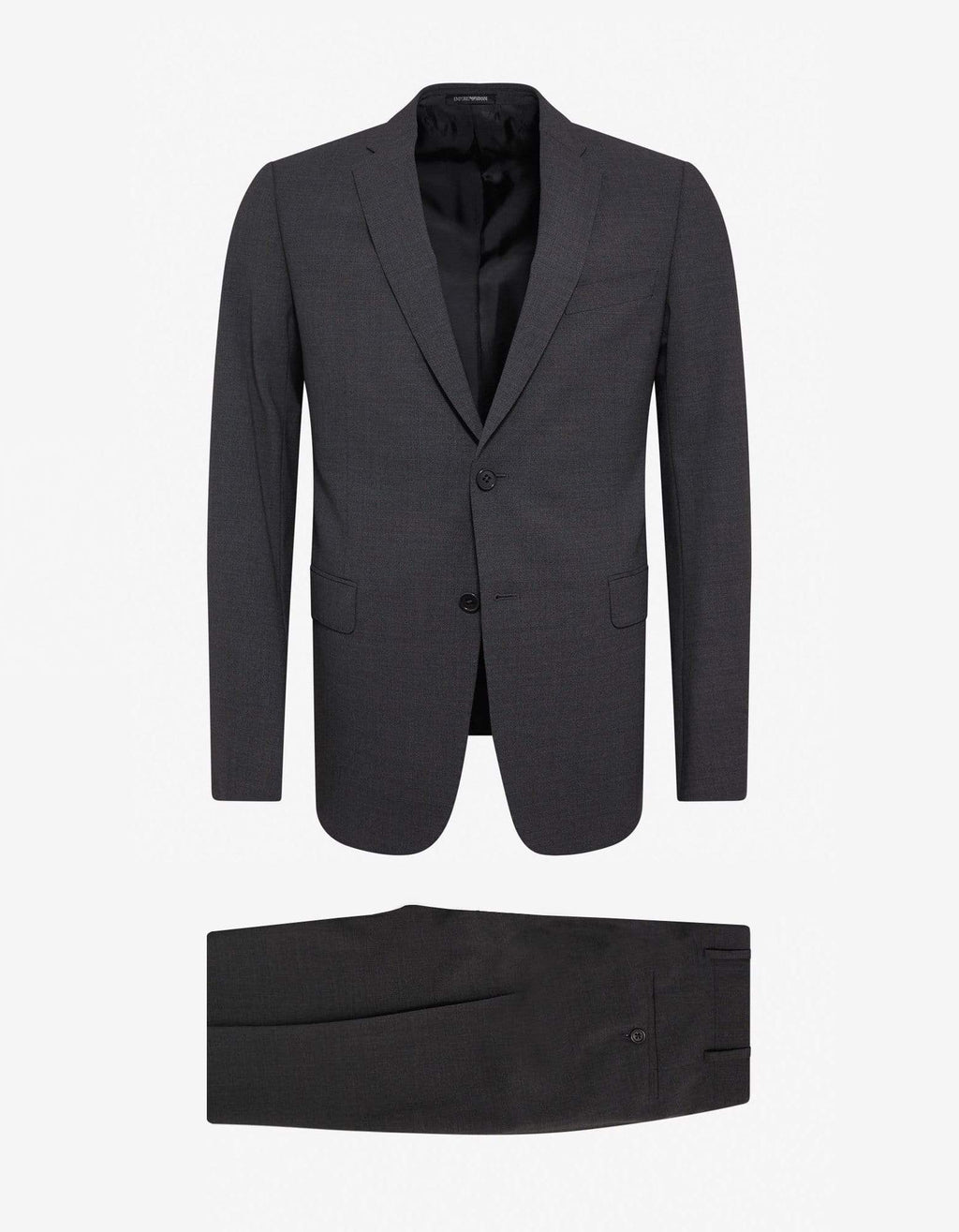 Emporio Armani Emporio Armani Grey Wool-Blend Two-Button Suit