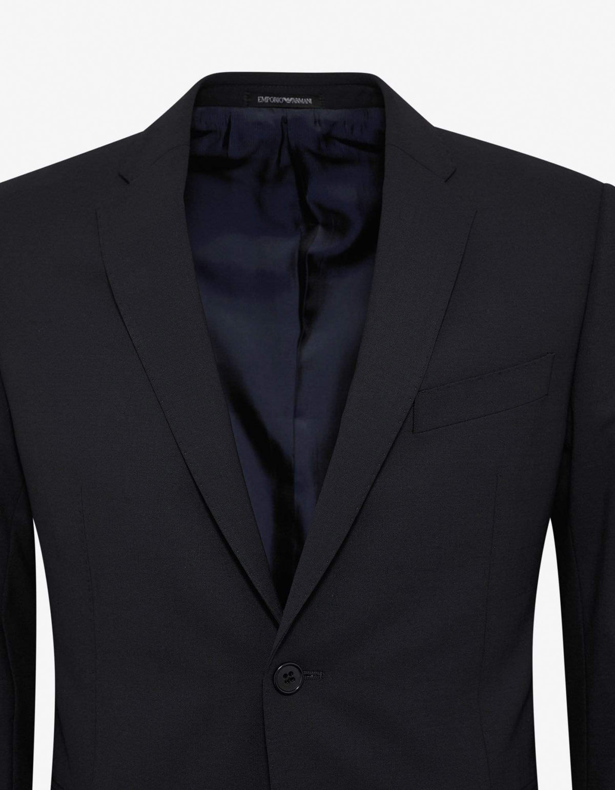 Emporio Armani Navy Blue Wool-Blend Two-Button Suit