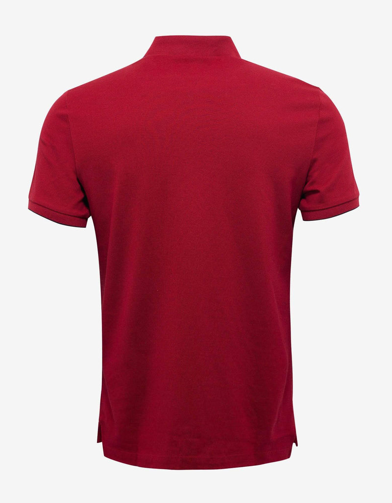 Emporio Armani Red Logo Embroidery Polo T-Shirt