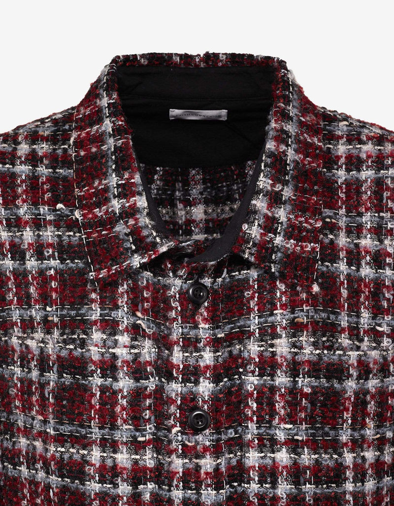 Faith Connexion Red Tweed Overshirt