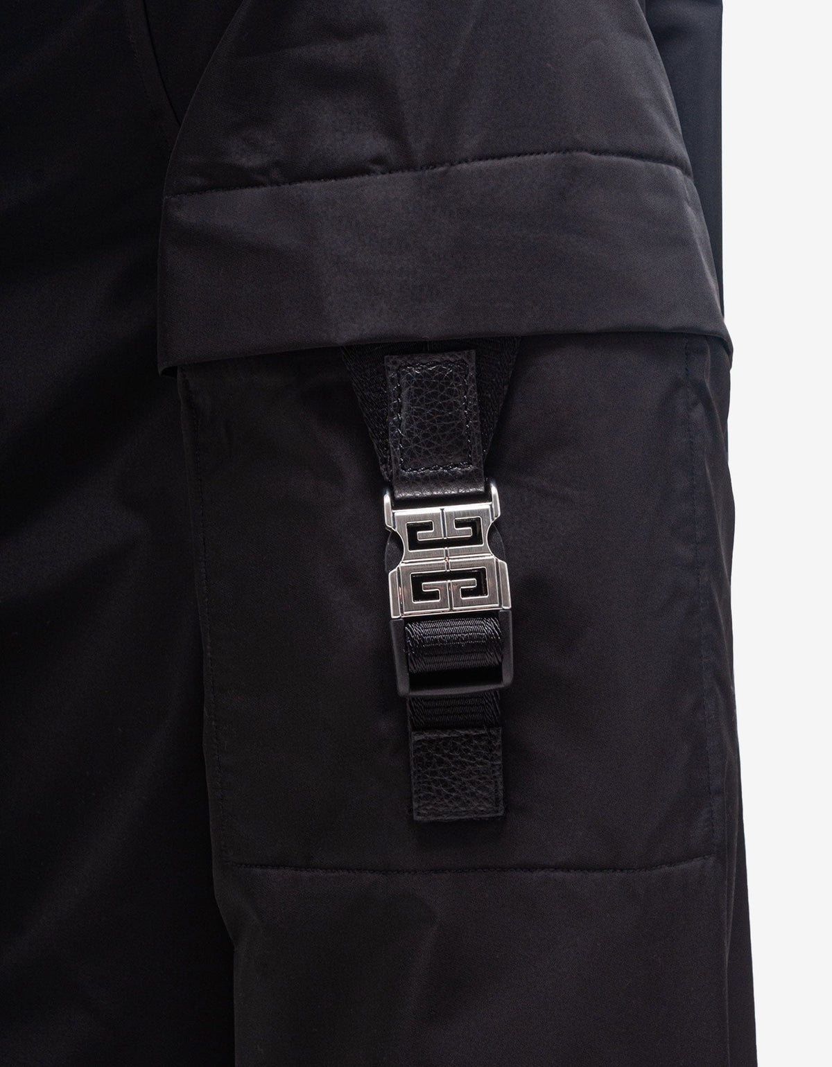 Givenchy Black 4G Buckle Pocket Overshirt