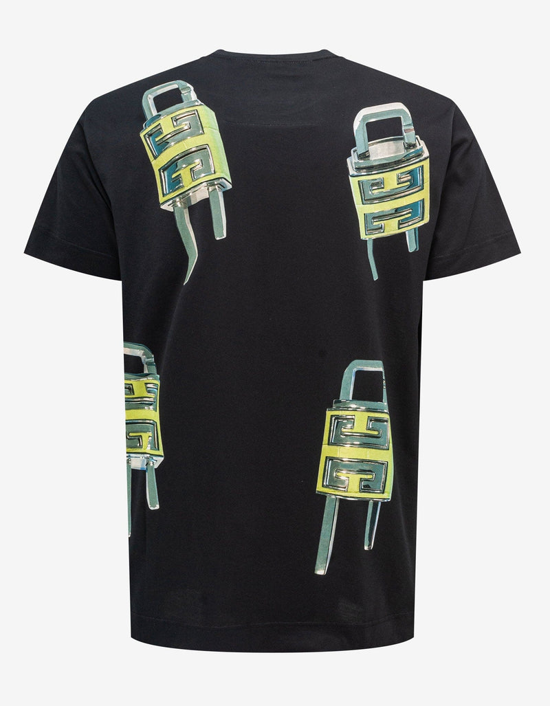 Givenchy Black 4G Padlock Print T-Shirt