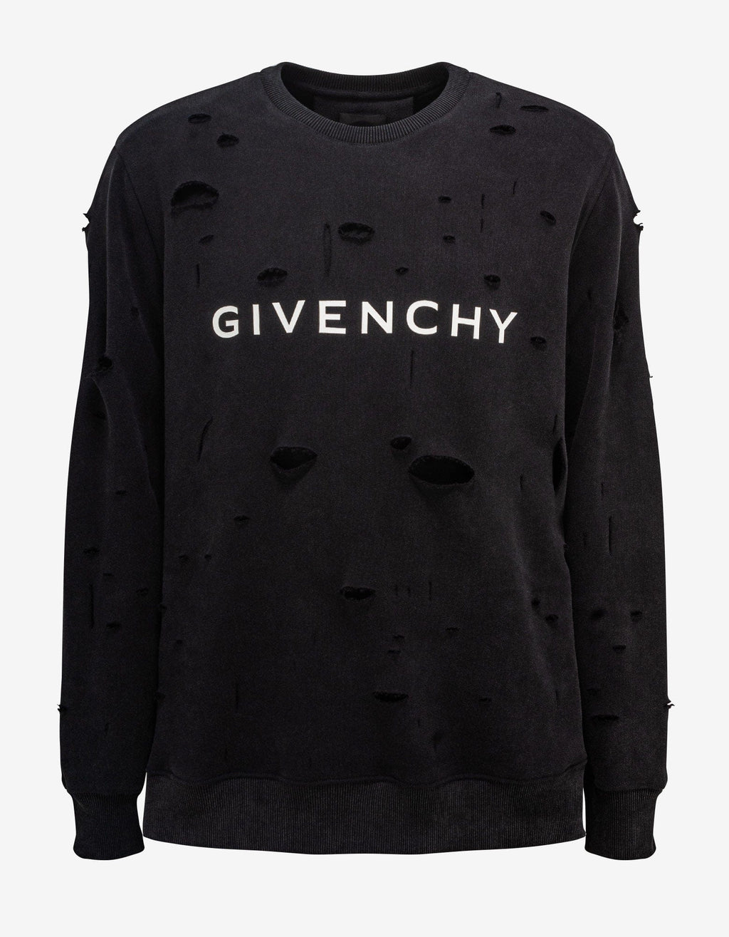 Givenchy Givenchy Black Archetype Logo Destroyed Sweatshirt