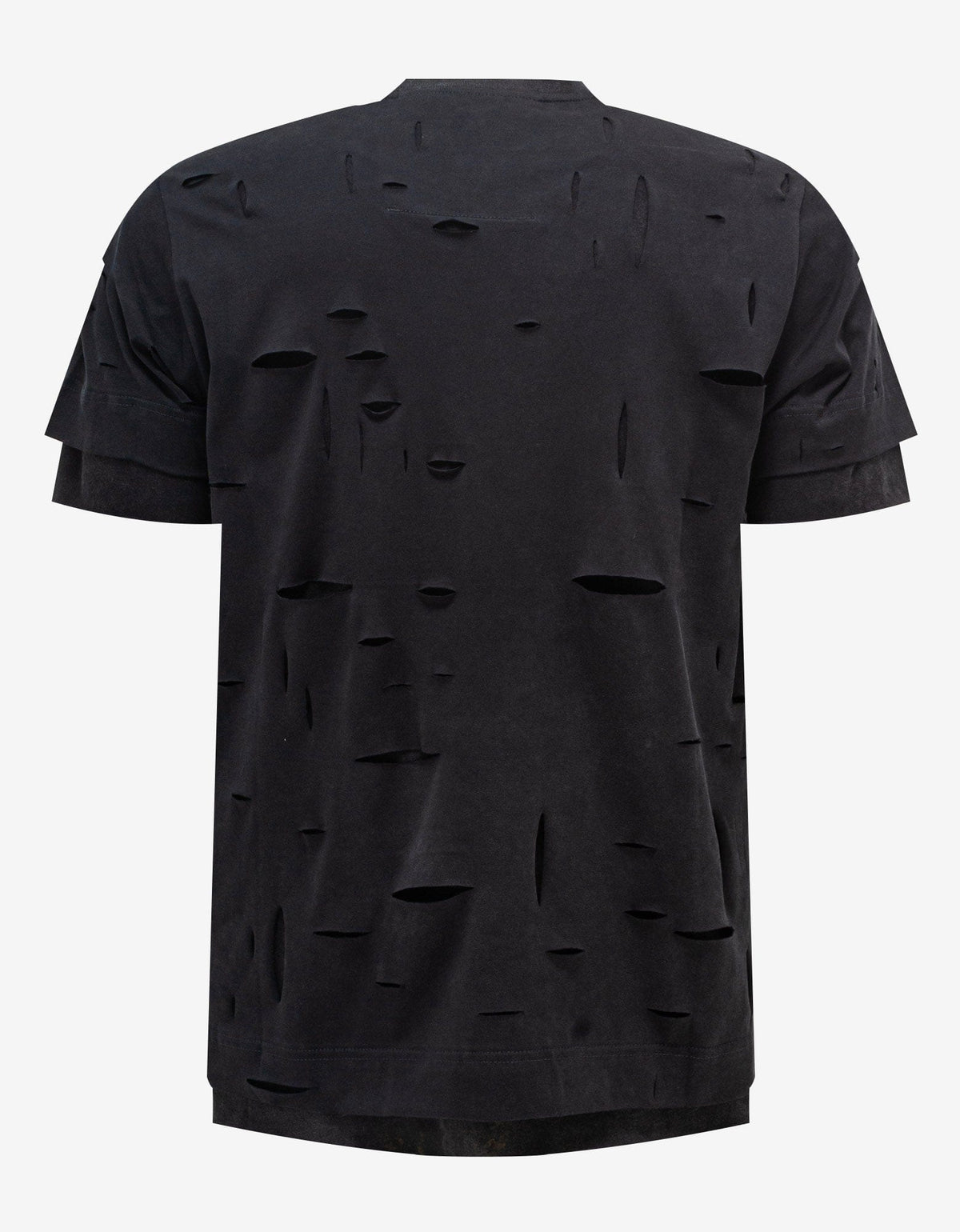 Givenchy Black Archetype Logo Destroyed T-Shirt