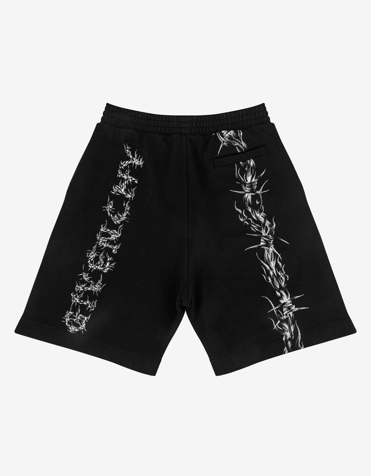 Givenchy Black Barbed Wire Print Sweat Shorts