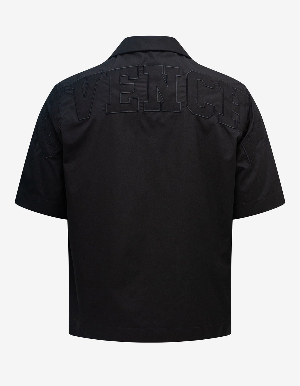 Givenchy Black College Logo Hawaiian Shirt