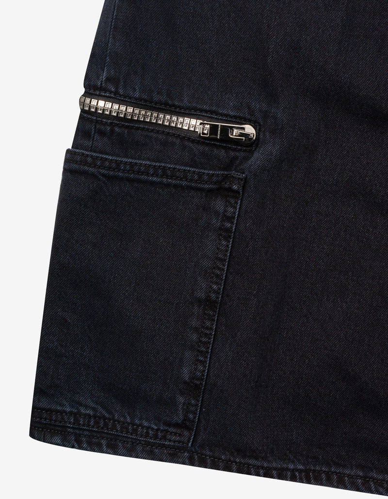 Givenchy Black Denim Cargo Bermuda Shorts