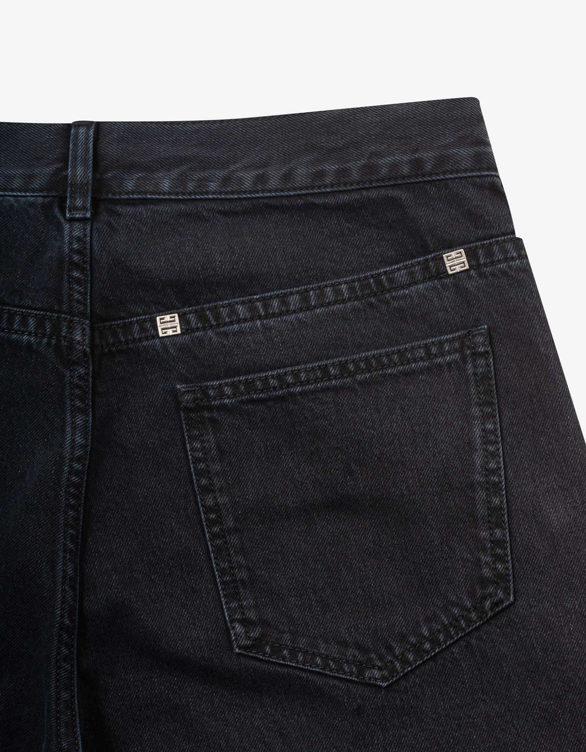 Givenchy Black Denim Cargo Bermuda Shorts