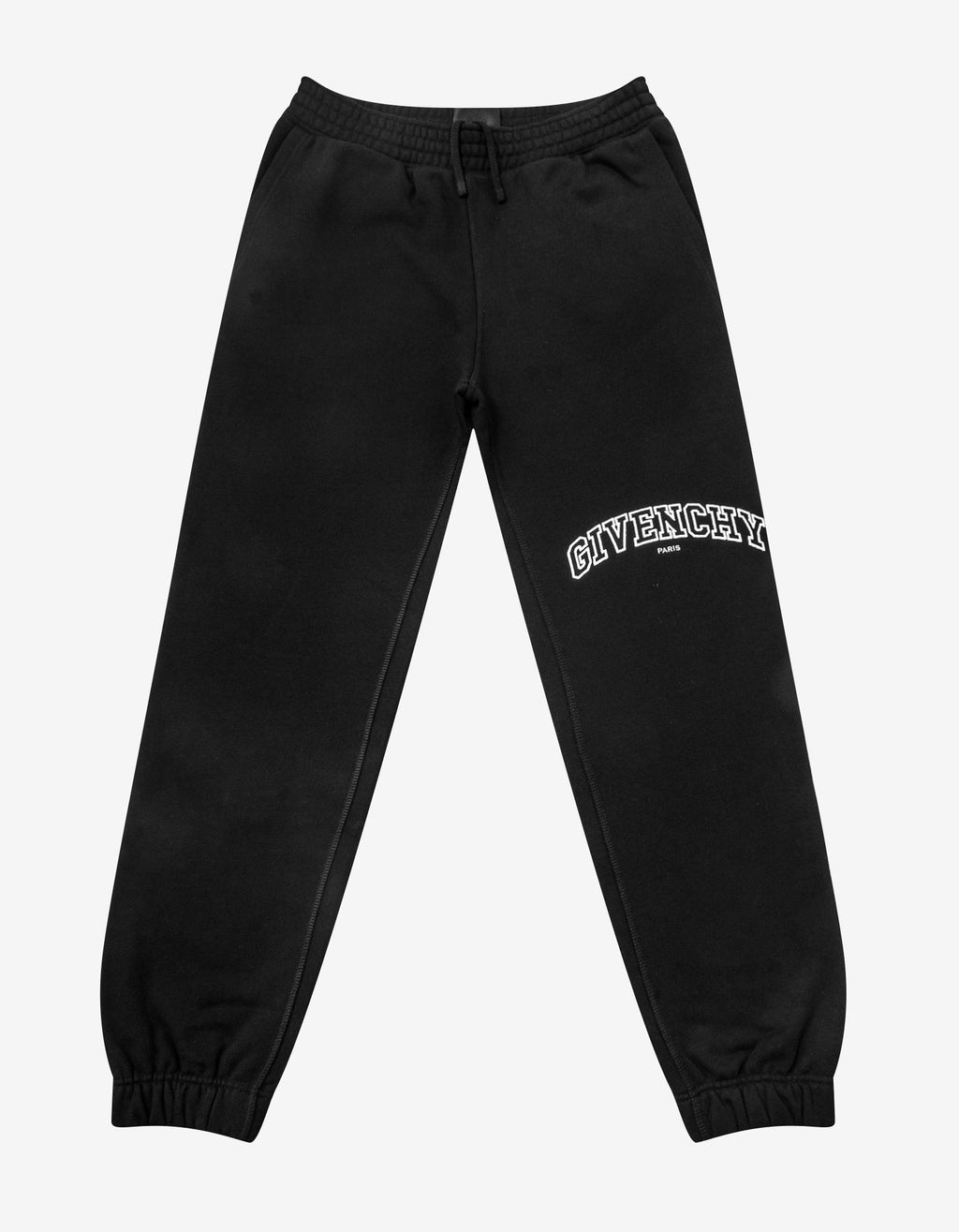 Givenchy Givenchy Black Embroidered College Logo Sweat Pants