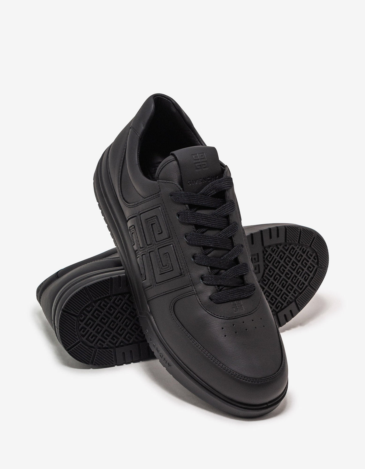 Givenchy Black G4 Logo Leather Trainers